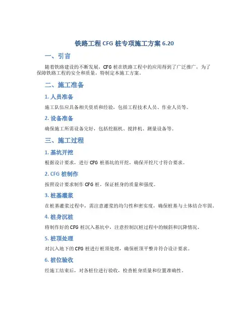 铁路工程CFG桩专项施工方案6.20