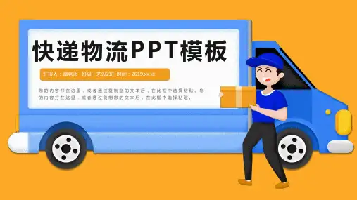 快递物流商业计划书PPT模板