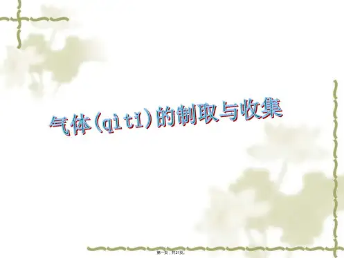 人教九年级化学上册第六单元实验活动2 气体的制取与收集(共20张)