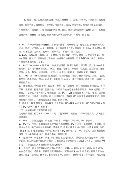 鞋底材料