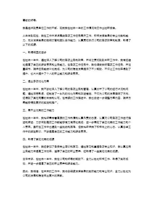 2024年选派干部的述职报告