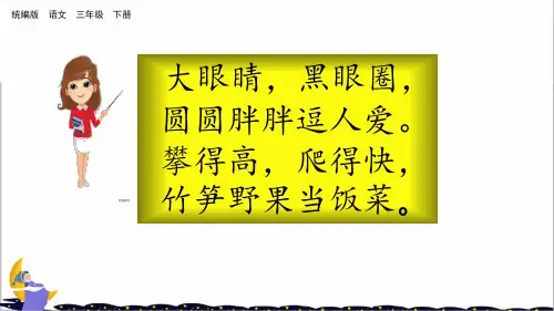 人教部编版三年级下册第七单元习作：国宝大熊猫(PPT)