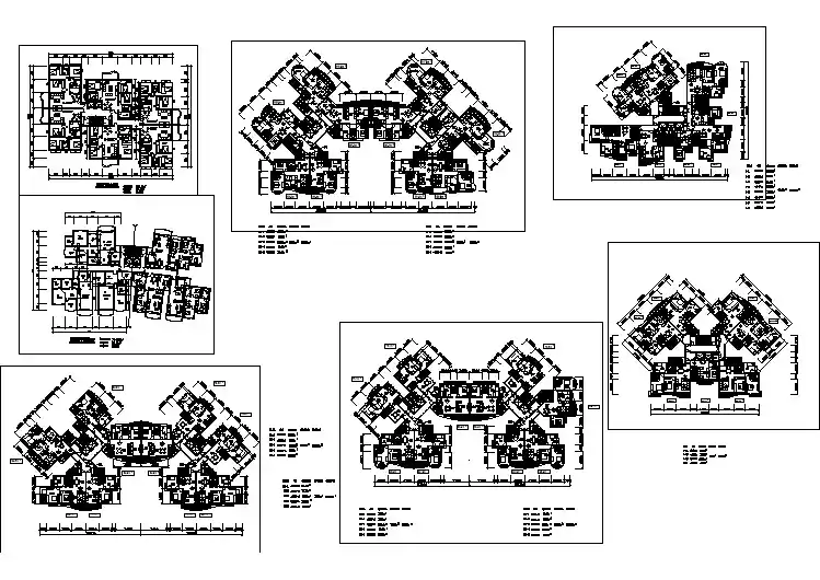 高层住宅经典户型建筑图纸合集