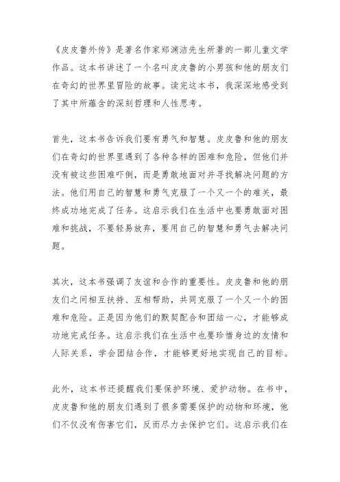 《皮皮鲁外传》读后感