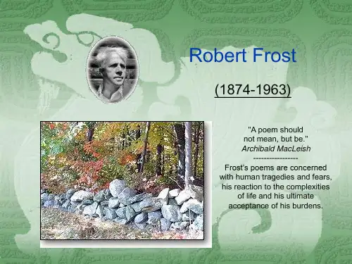 Part V Robert Frost 美国文学 罗伯特弗罗斯特