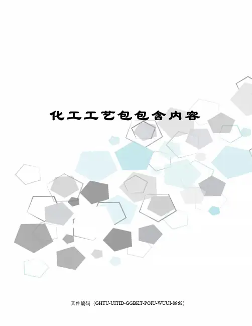 化工工艺包包含内容
