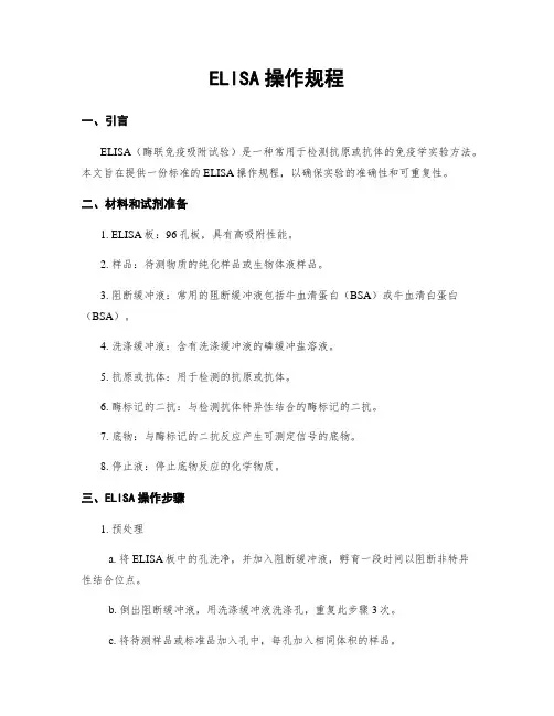 ELISA操作规程