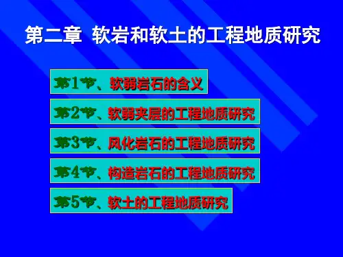 软岩和软土的工程地质研究