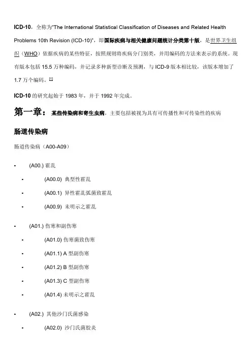 国际疾病编码