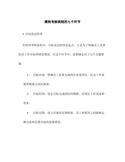 绩效考核流程的九个环节