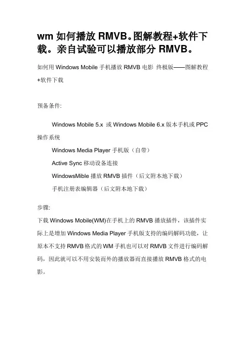 如何用Windows Mobile手机播放RMVB电影