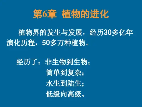 植物的进化学习课件