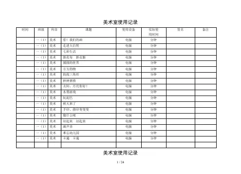 美术室使用记录