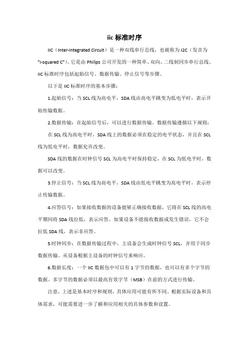 iic标准时序