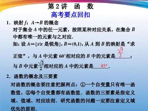 2012年高考数学 二轮专题复习 专题11第2讲 函 数课件