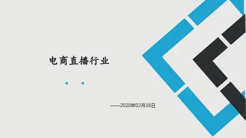 电商直播行业 ppt课件