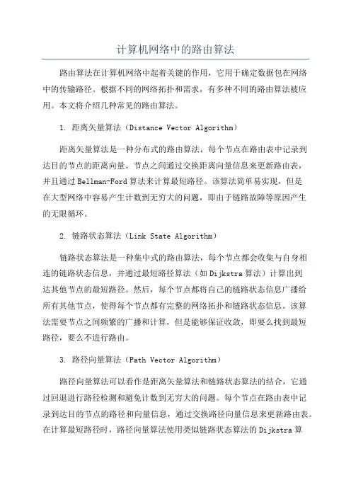 计算机网络中的路由算法