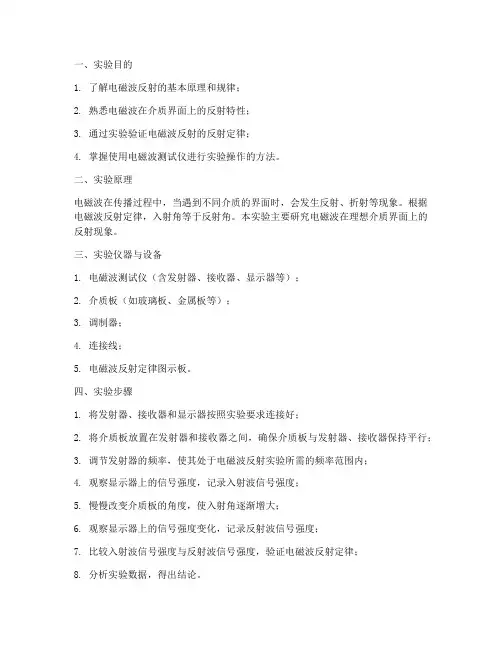 电磁波反射实验报告