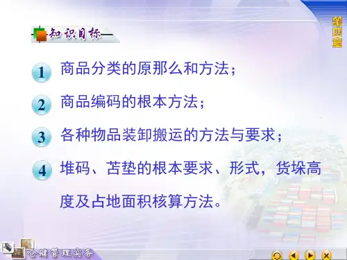 仓储管理实务商品分类及装卸搬运作业