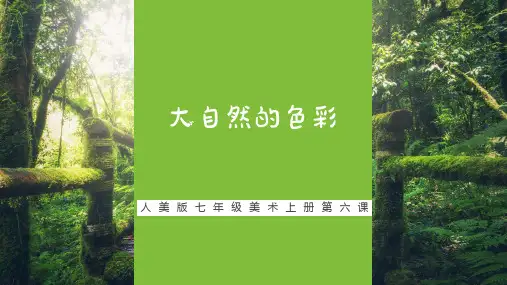 第六章大自然的色彩  课件 2023—2024学年人美版初中美术七年级上册