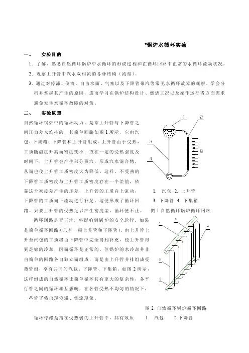 锅炉水循环实验