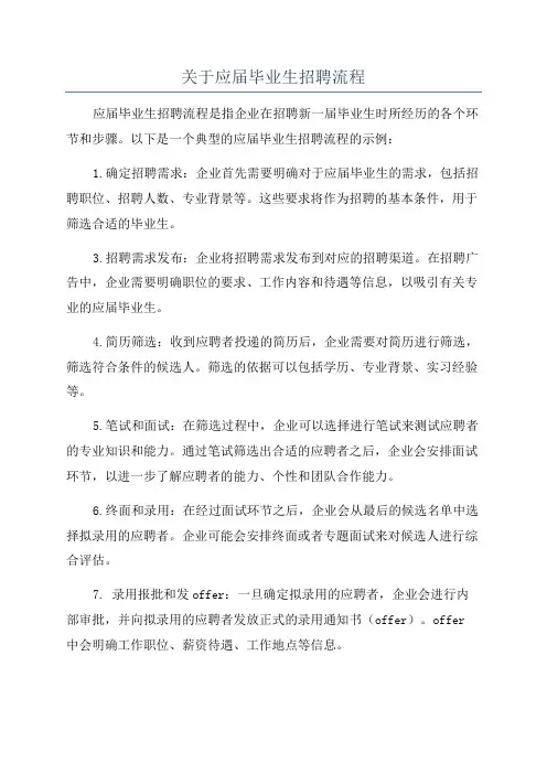 关于应届毕业生招聘流程
