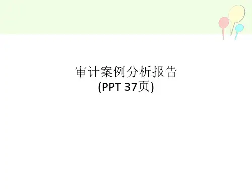 审计案例分析报告(PPT 37页)