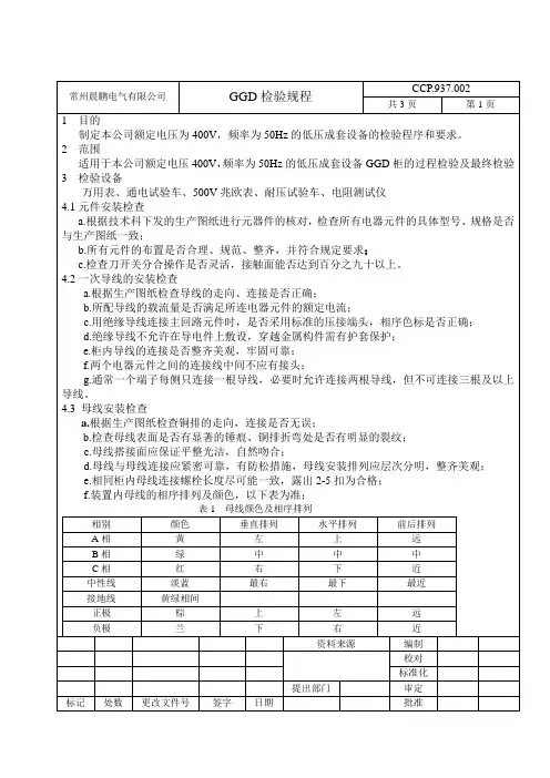 GGD工艺文件