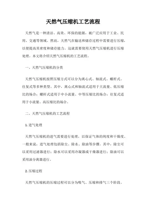 天然气压缩机工艺流程