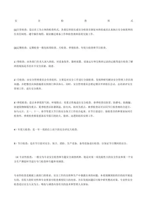 安全检查形式
