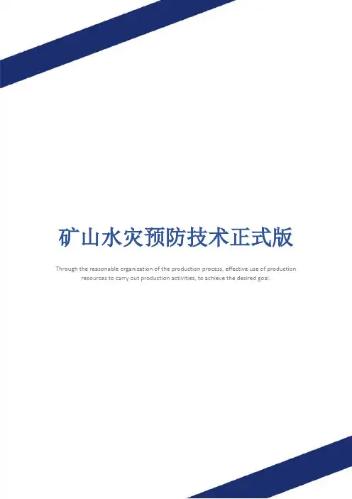 矿山水灾预防技术正式版