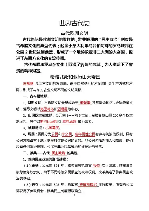 世界古代史(古代欧洲文明)