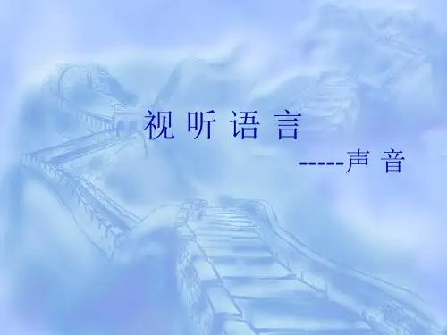 视听语言--声音