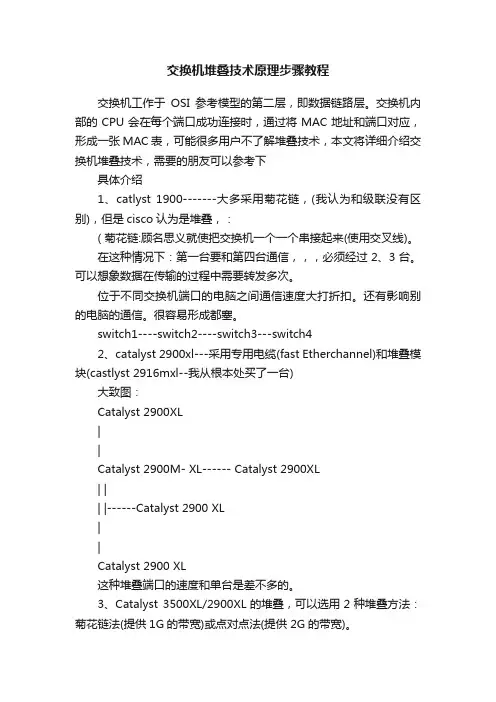 交换机堆叠技术原理步骤教程