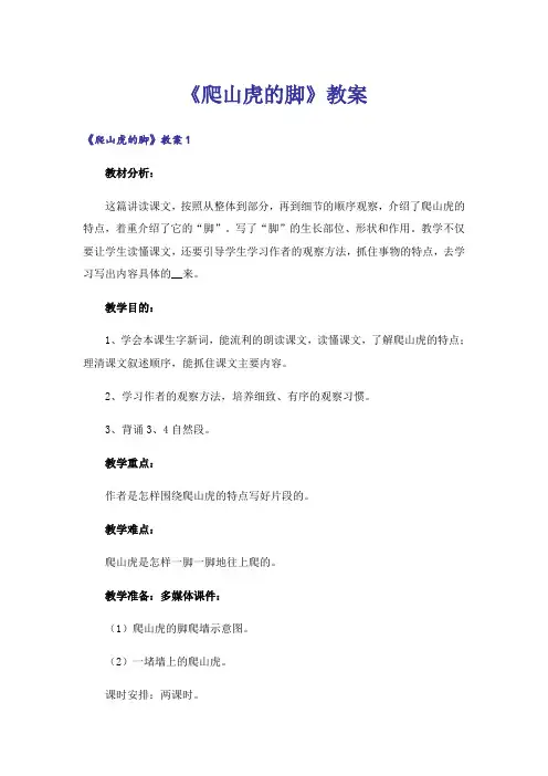 《爬山虎的脚》教案