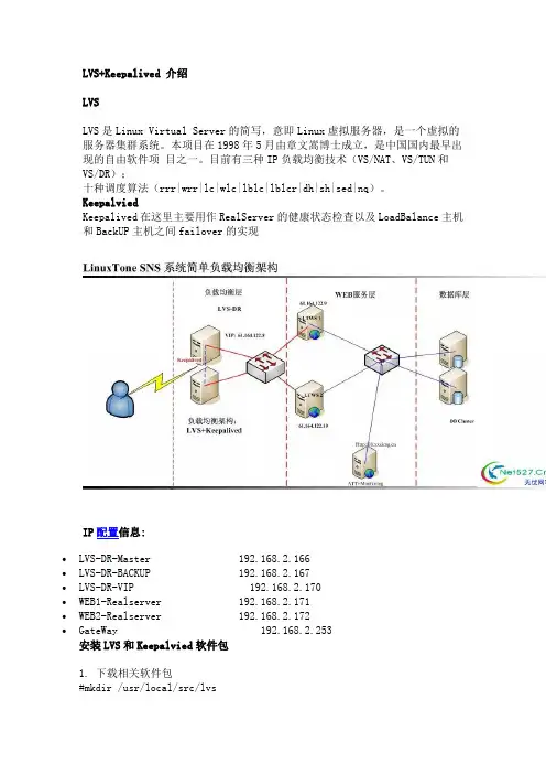 linux virtrul server(LVS负载均衡服务器)