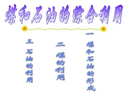 九年级化学石油和煤的综合利用