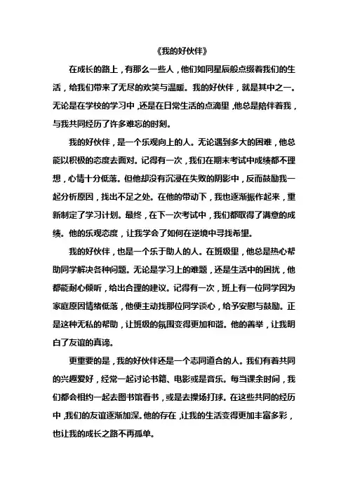 我的好伙伴