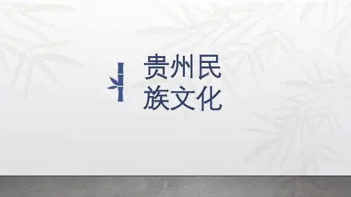 贵州服饰文化第一节头饰服饰概说第二节绚丽多姿的苗族头饰服饰