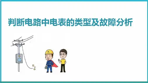 第十六章电压电阻专题PPT判断电路中电表的类型及故障分析人教版物理九年级全一册