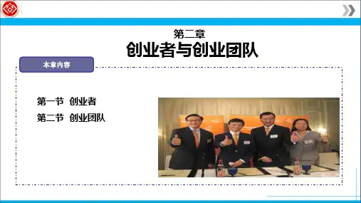 创业基础 第二章 创业者与创业团队