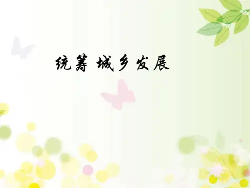 统筹城乡发展 PPT