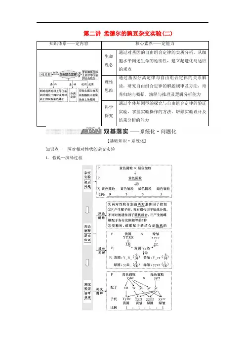 2020版高考生物一轮复习 第五单元 遗传的基本规律与伴性遗传 第二讲 孟德尔的豌豆杂交实验(二)精选教案