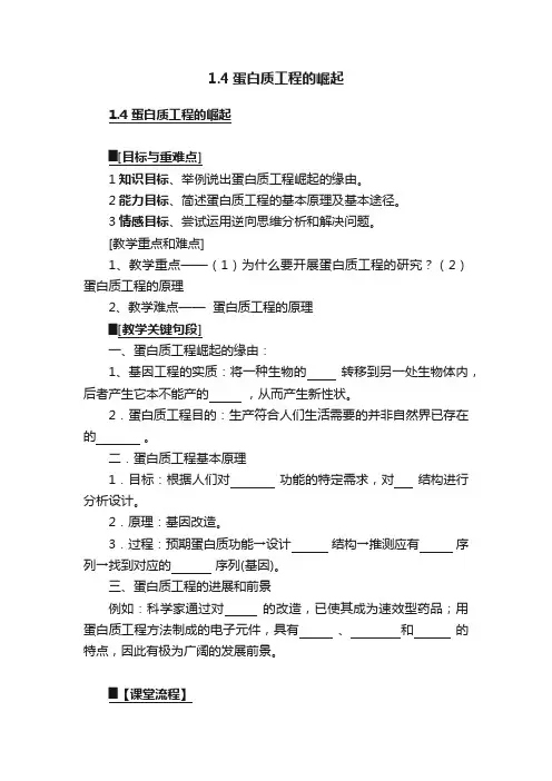 1.4蛋白质工程的崛起