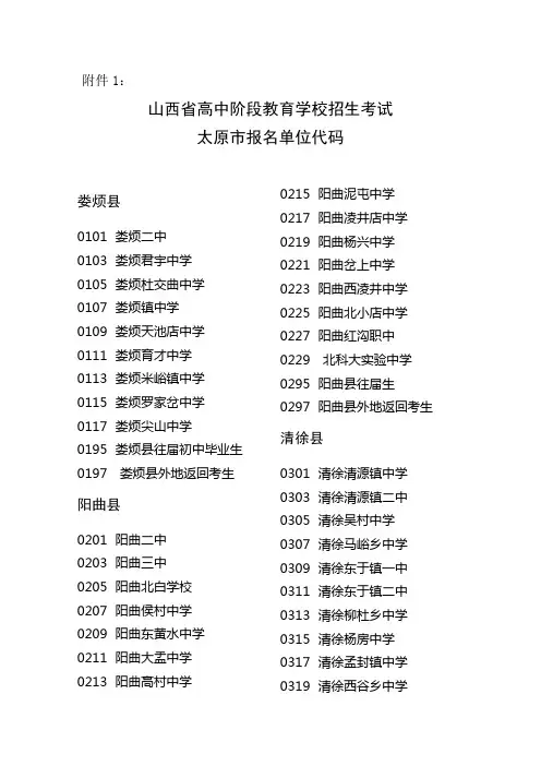 山西省高中阶段教育学校招生考试