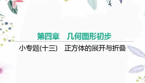 七年级数学人教版(上册)小专题(十三)正方体的展开与折叠
