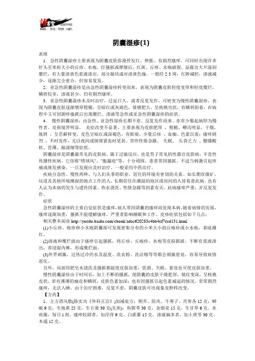 【男性生殖感染揭秘与治疗】阴囊湿疹(1)