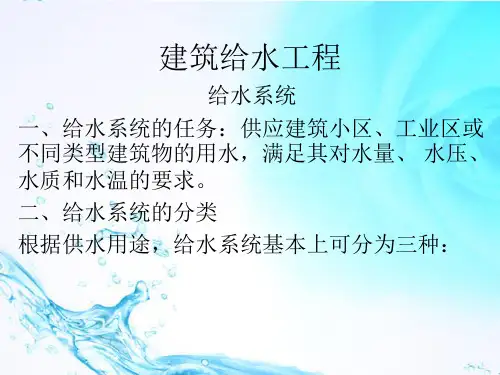 给水系统 