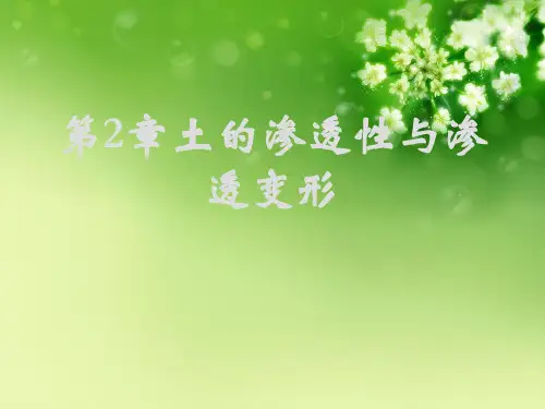 第2章土的渗透性与渗透变形优秀课件