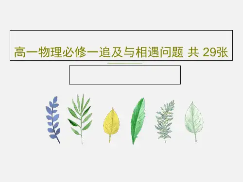 高一物理必修一追及与相遇问题 共 29张PPT31页